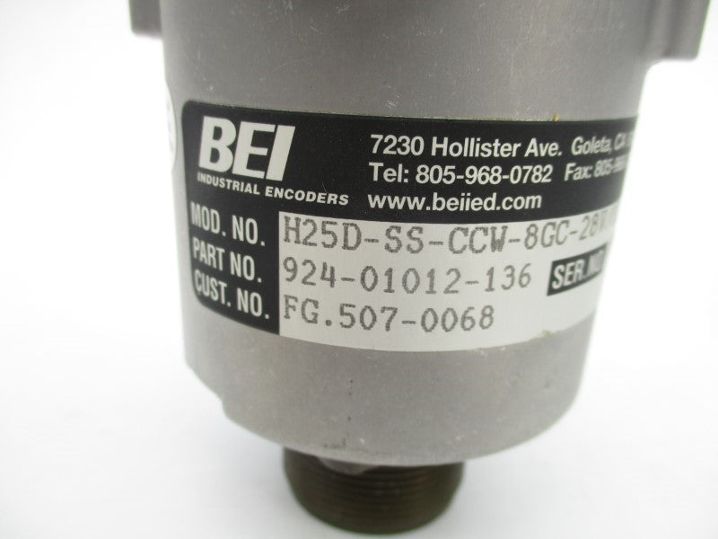 BEI H25D-SS-CCW-8GC-28V/0C-EM20-S 5-28VDC NSNP