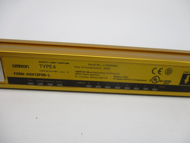 OMRON F3SN-A0412P25-L 24VDC 0.2-10M NSNP