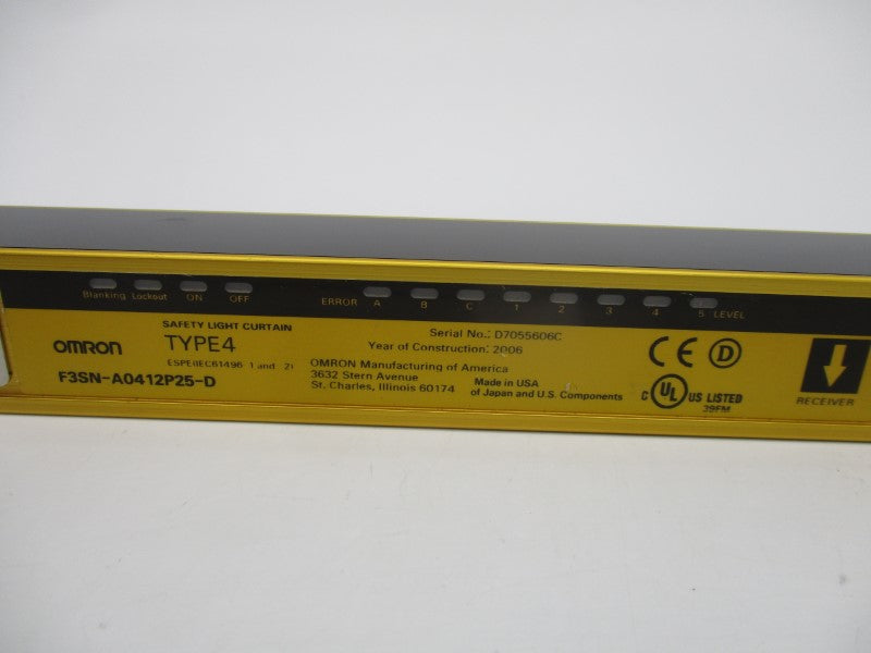 OMRON F3SN-A0412P25-D 24VDC 0.2-10M NSNP