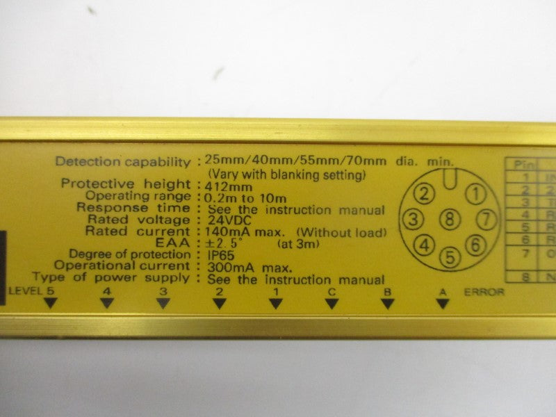 OMRON F3SN-A0412P25-L 24VDC 0.2-10M UNMP