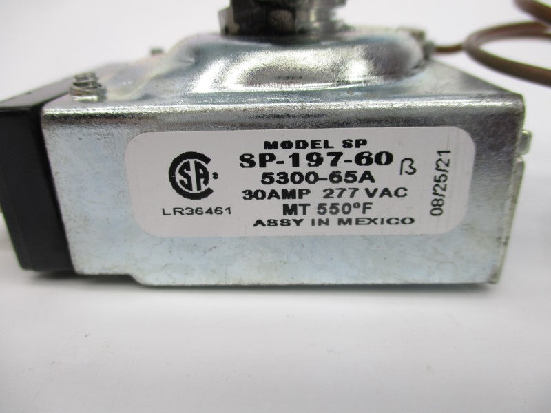 ROBERTSHAW SP-197-60 5300-651 277VAC 30A 550'F NSMP