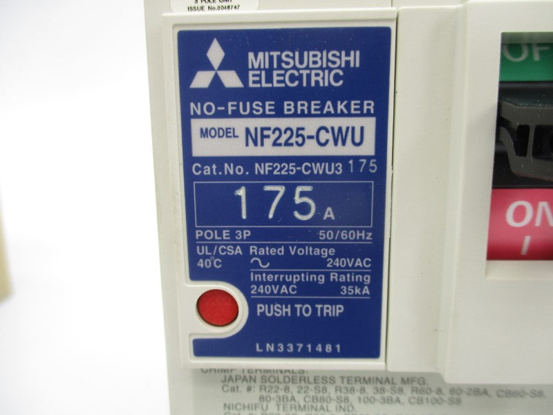 MITSUBISHI NF225-CWU3P175A 600V 175A NSMP