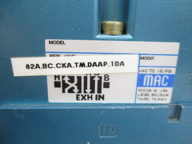 MAC 82A-BC-CKA-TM-DAAP-1DA 110/120 25-150PSI UNMP