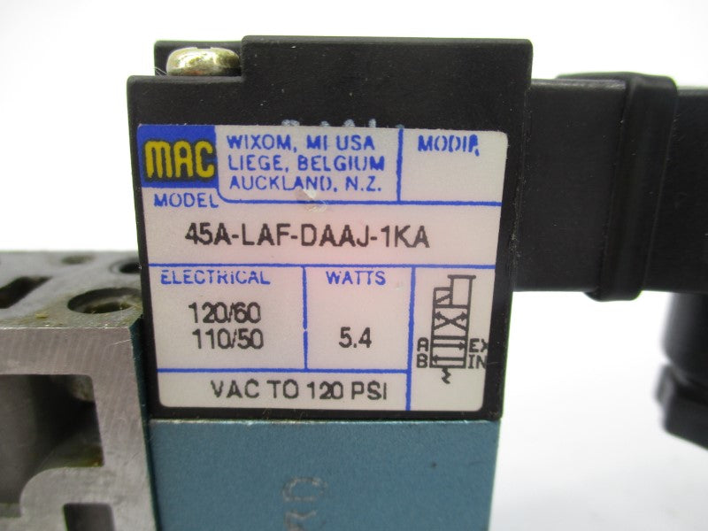 MAC 45A-LAF-DAAJ-1KA 110/120V 120PSI (AS PICTURED) NSNP