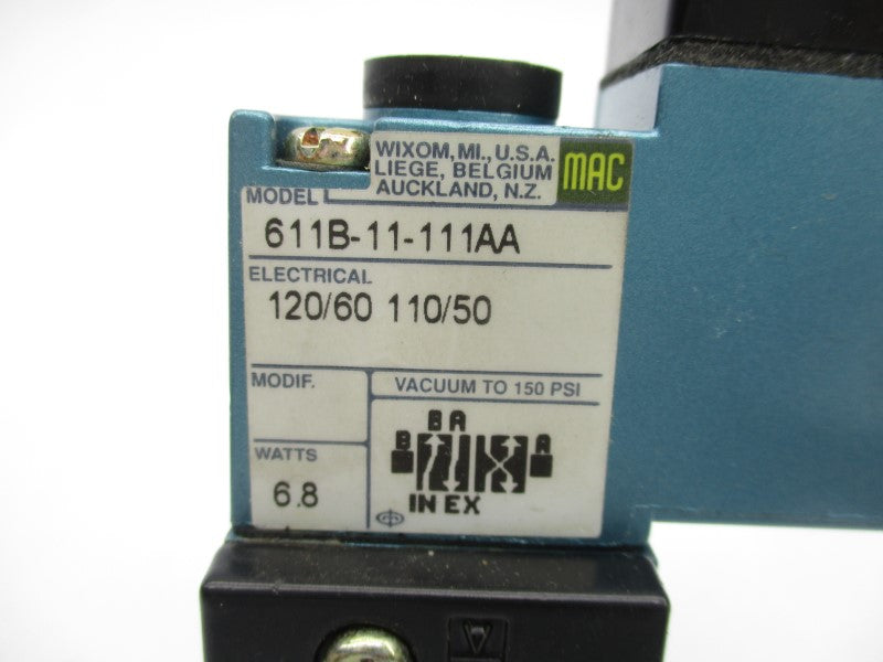 MAC 611B-11-111AA 110/120V 150PSI NSNP