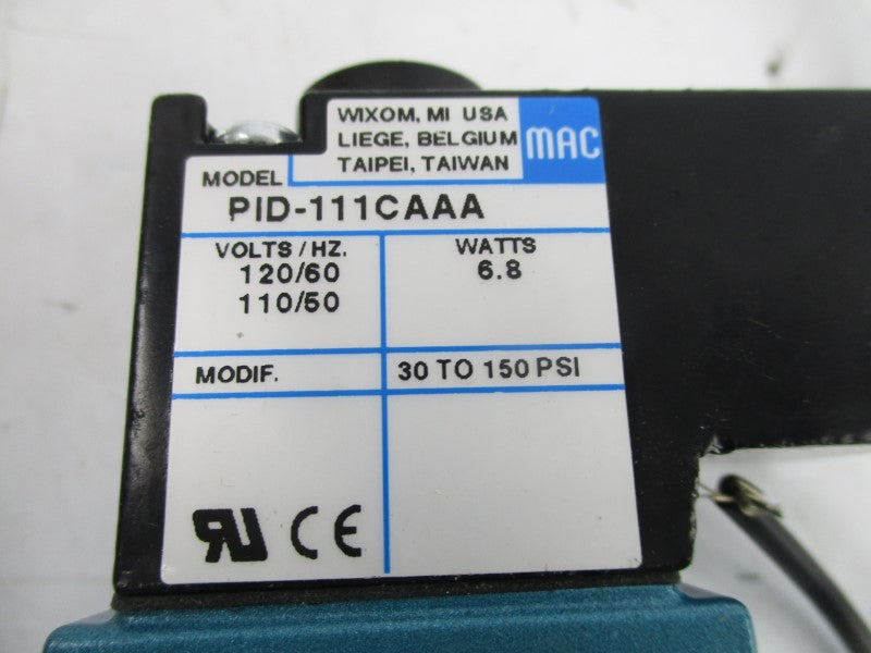 MAC 712C-12-PI-111CA 110/120V 30-150PSI NSMP