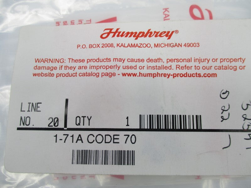 HUMPHREY 1-71A CODE70 NSMP