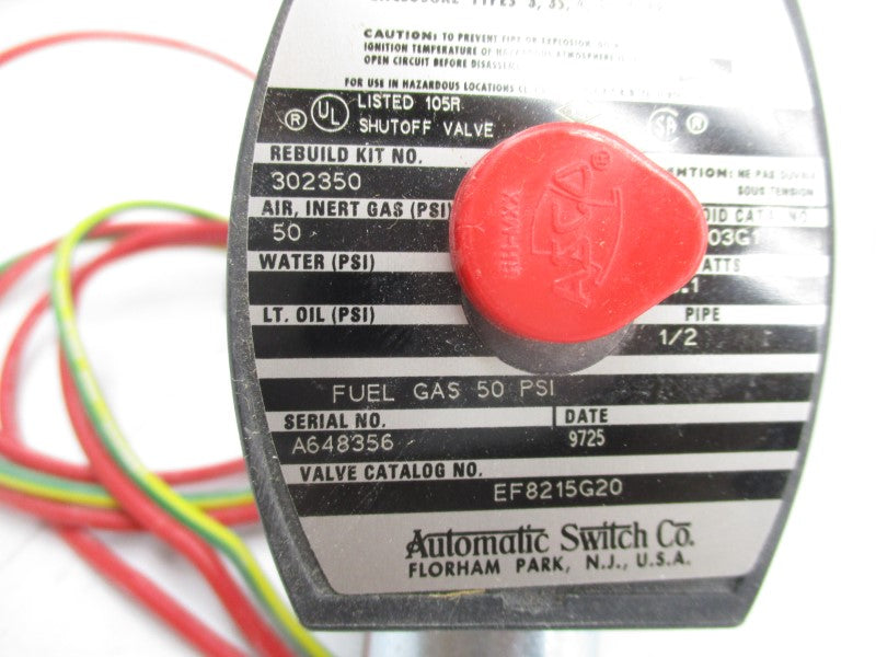 ASCO EF8215G20 110/120V 50PSI 1/2" NSMP