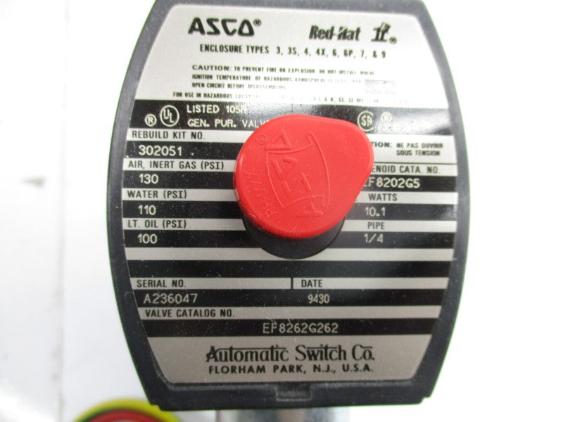 ASCO EF8262G262 110/120V 100-130PSI 1/4" NSMP