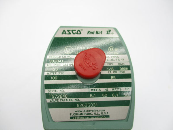 ASCO 8262G031 110/120V 125PSI 1/8" NSMP