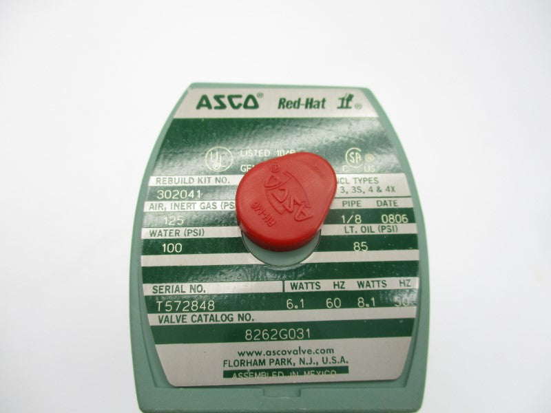 ASCO 8262G031 110/120V 125PSI 1/8" NSMP