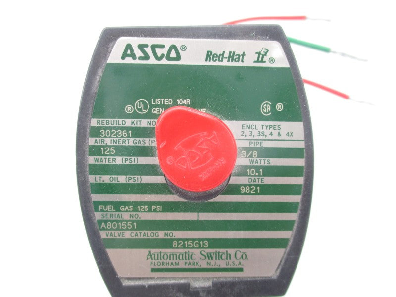 ASCO 8215G13 110/120V 125PSI 3/8" NSMP