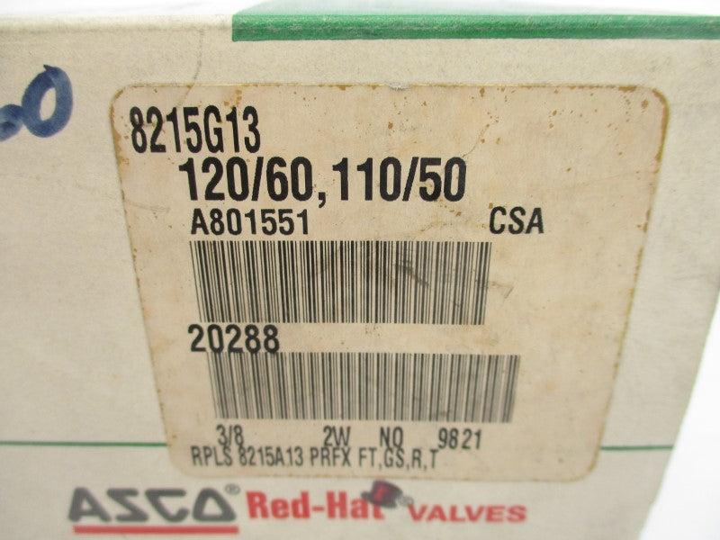 ASCO 8215G13 110/120V 125PSI 3/8" NSMP