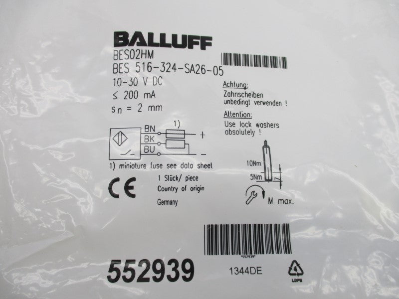 BALLUFF BES516-324-SA26-05 BES02HM 10-30VDC NSMP