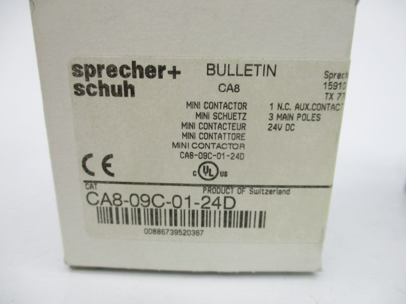 SPRECHER+SCHUH CA8-09C-01-24D 24VDC 20A NSMP