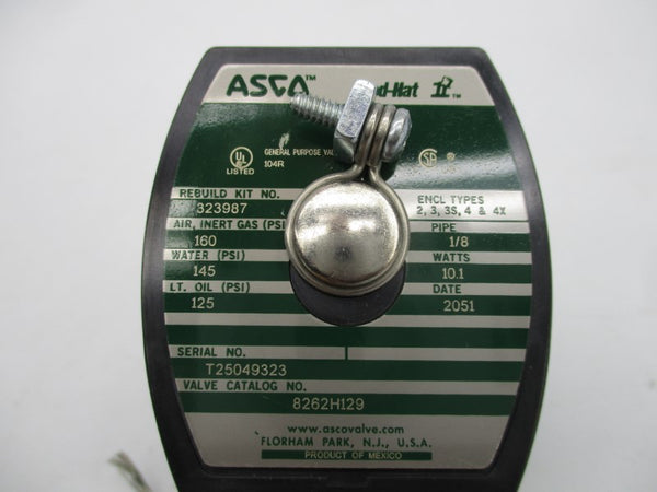 ASCO 8262H129 110/120V 125-160PSI 1/8" NSMP