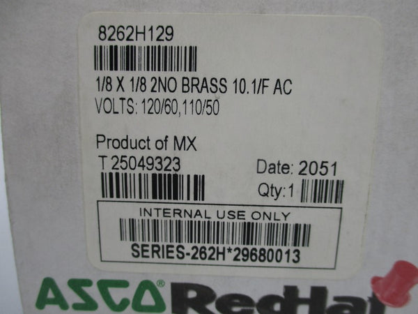 ASCO 8262H129 110/120V 125-160PSI 1/8" NSMP