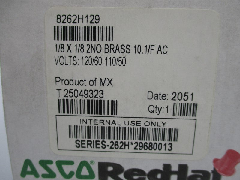 ASCO 8262H129 110/120V 125-160PSI 1/8" NSMP