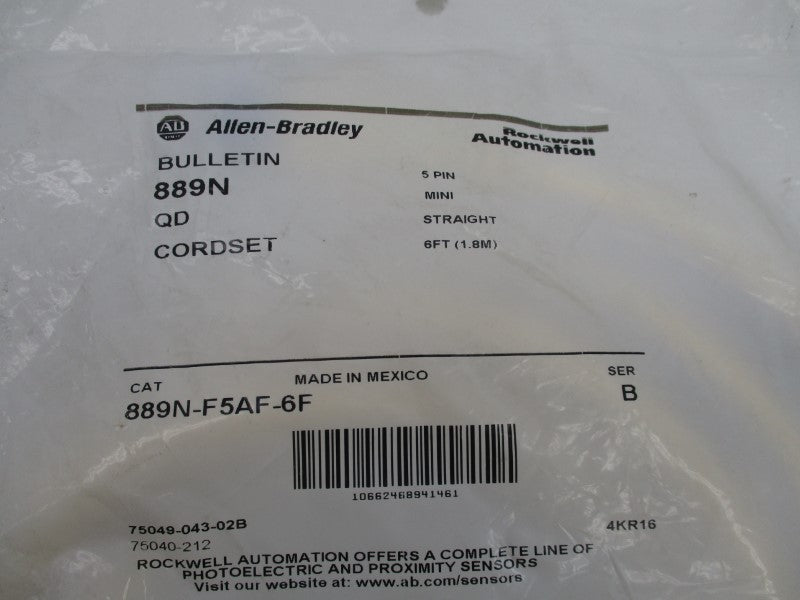 ALLEN BRADLEY 889N-F5AF-6F SER. B 600V NSMP