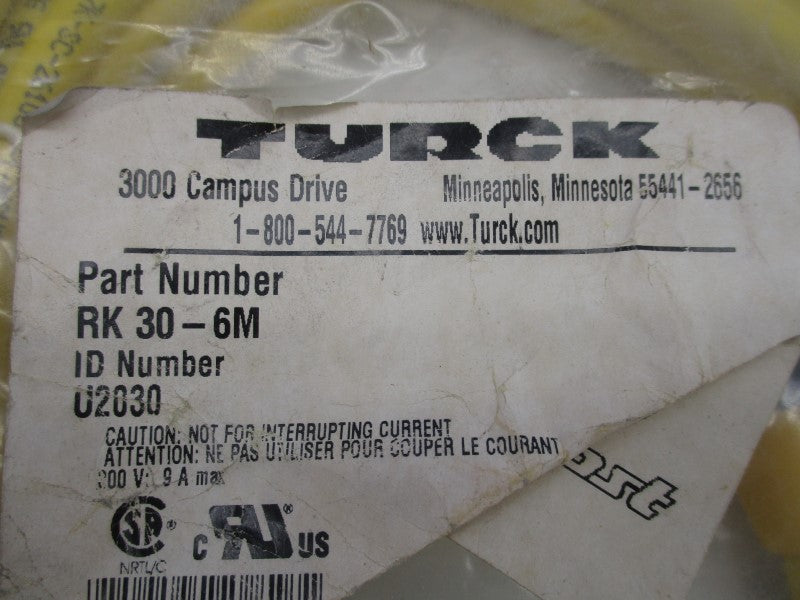 TURCK RK30-6M U2030 300V 9A NSMP