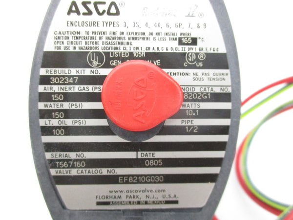 ASCO EF8210G030 110/120V 100-150PSI 1/2" NSMP