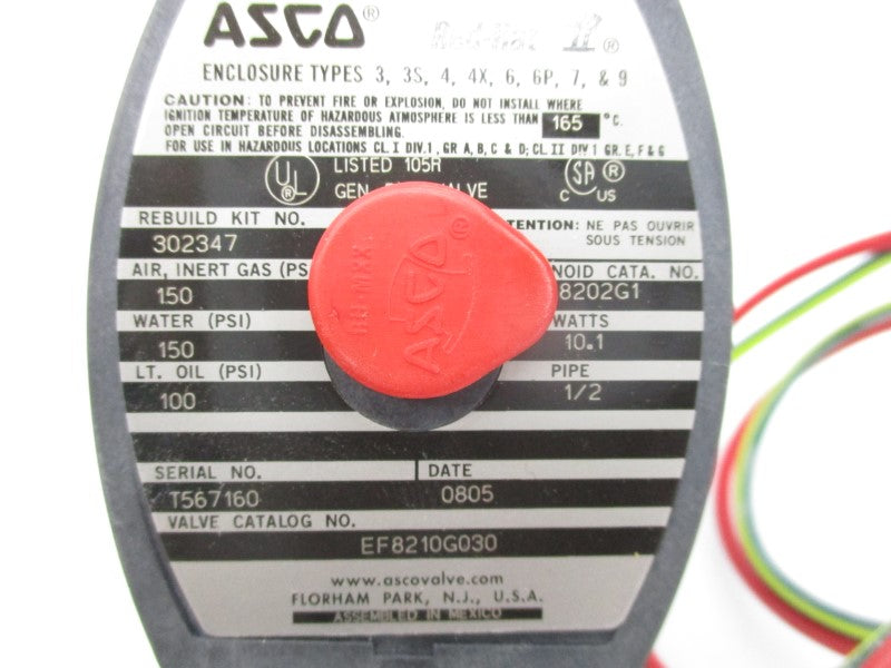 ASCO EF8210G030 110/120V 100-150PSI 1/2" NSMP