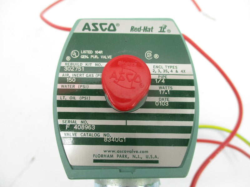 ASCO 8340G1 110/120V 150PSI 1/4" NSMP