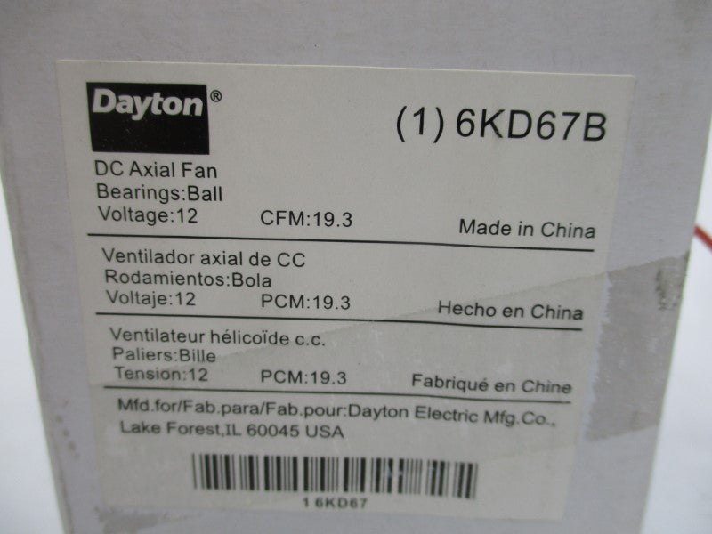 DAYTON 6KD67B 12V 0.087A NSMP