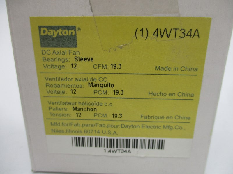 DAYTON 4WT34A 12V 0.13A NSMP
