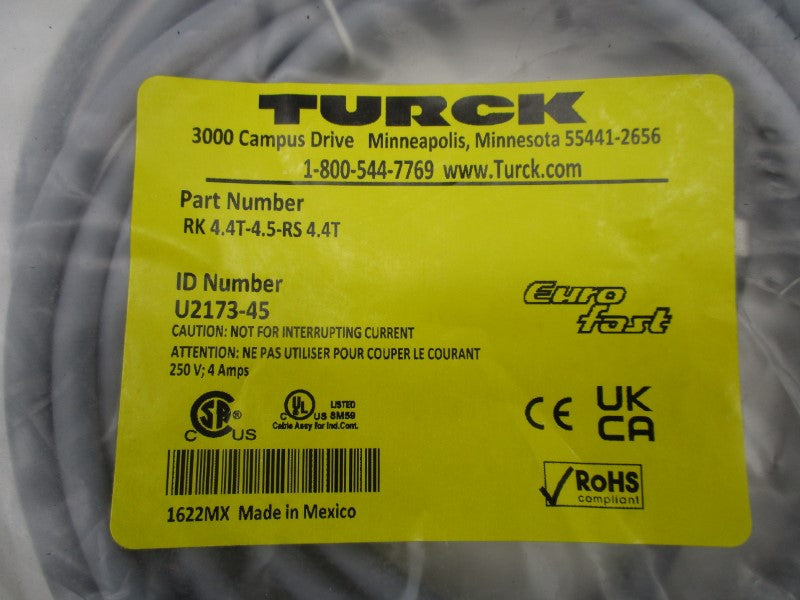 TURCK RK4.4T-4.5-RS4.4T U2173-45 250V 4A NSMP