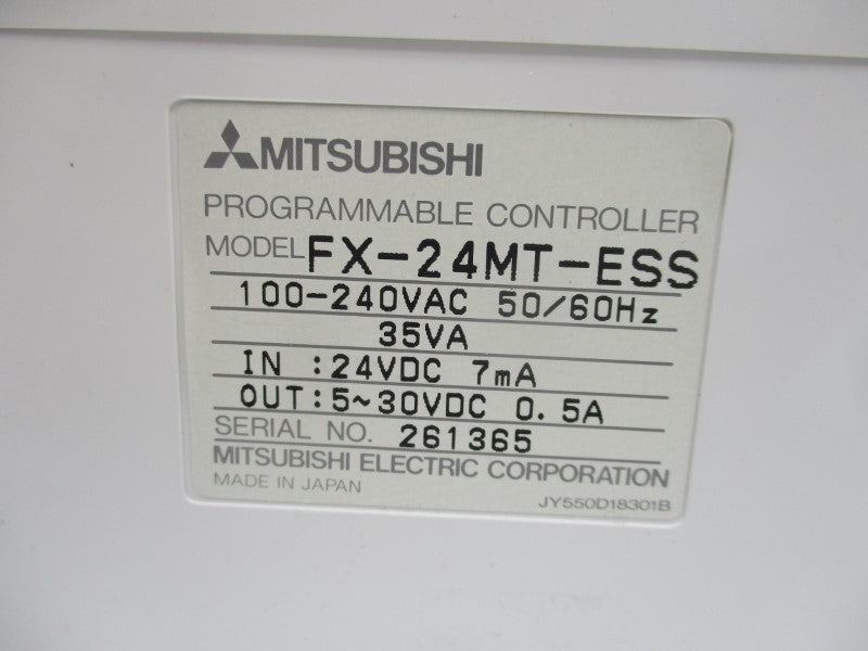 MITSUBISHI FX-24MT-ESS 100-240VAC 0.5A NSMP
