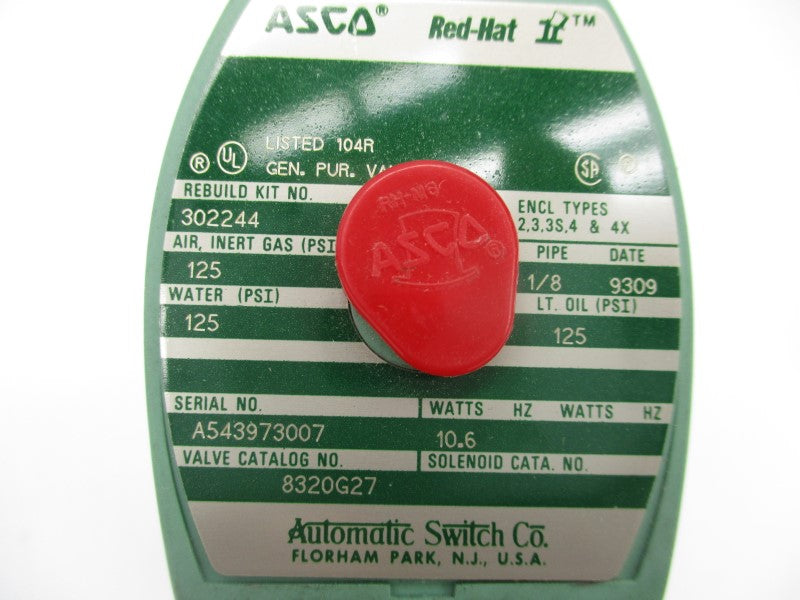 ASCO 8320G27 24VDC 125PSI 1/8" UNMP