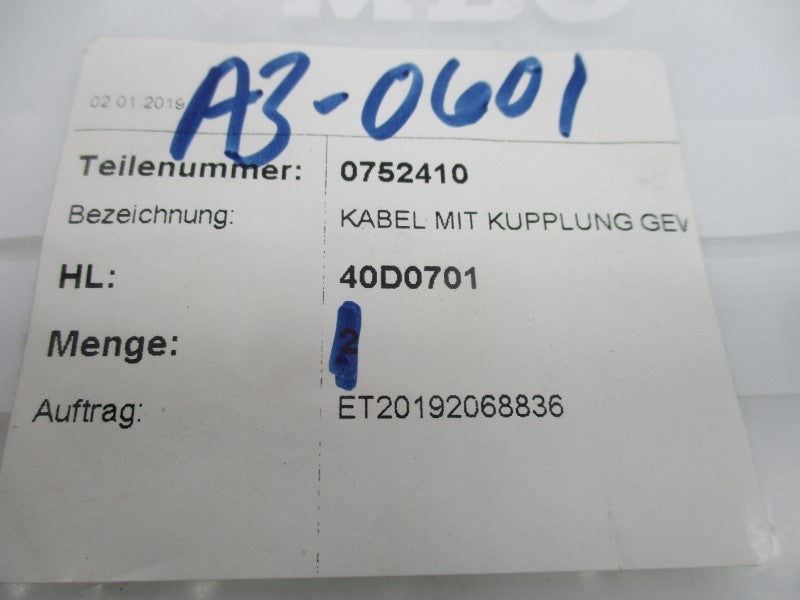 CONNECTOR CABLE 0752410 300V NSMP