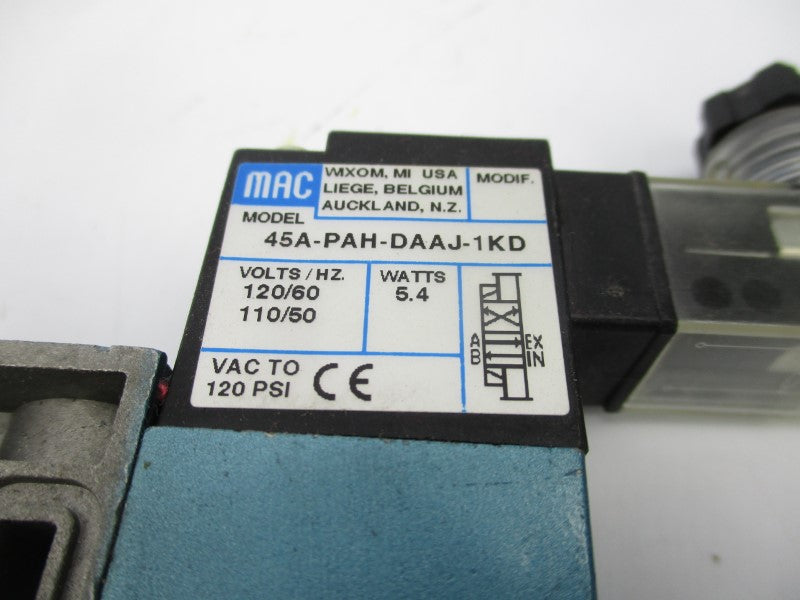 MAC 45A-PAH-DAAJ-1KD 110/120V 120PSI (AS PICTURED) NSNP