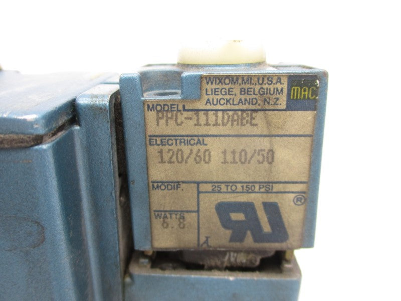 MAC 6211C-211-PP-111DA 110/120V 25-150PSI UNMP
