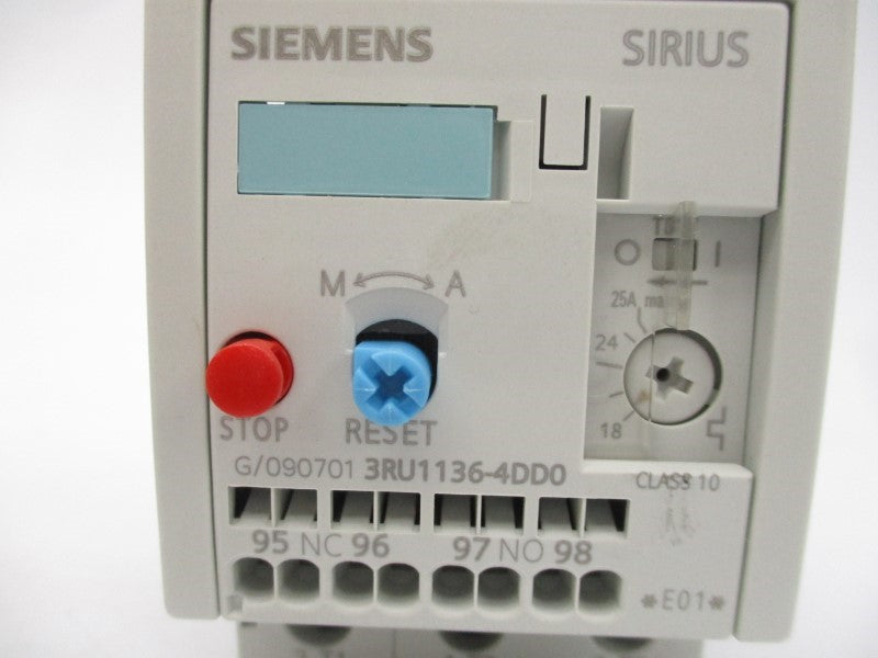 SIEMENS 3RU1136-4DD0 600VAC 18-25A NSMP