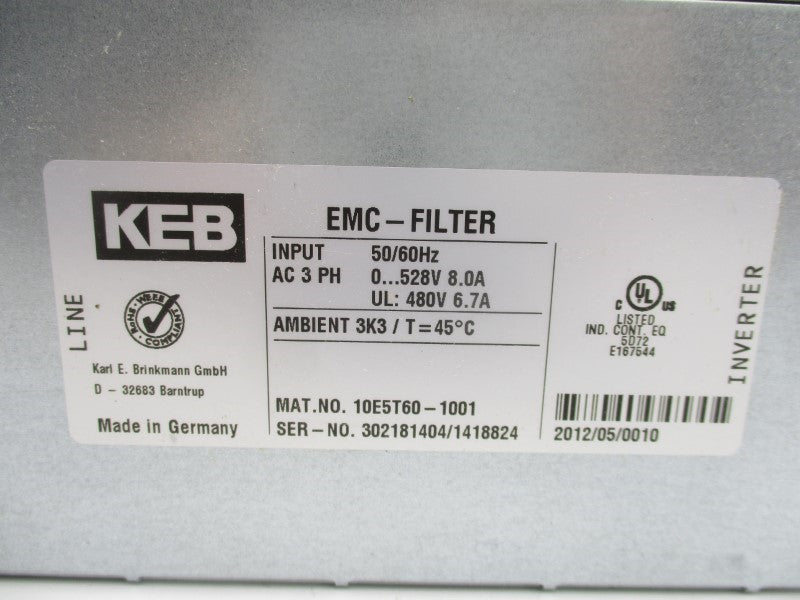 KEB 10E5T60-1001 528V 8A NSMP