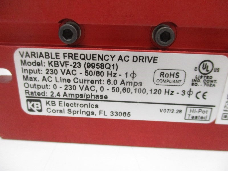 KB ELECTRONICS KBVF-23 9958Q1 230VAC 6A NSMP