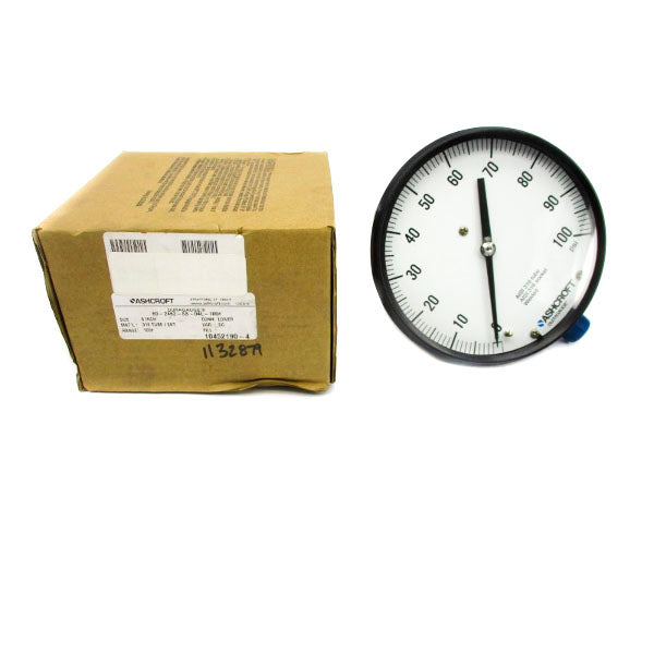 ASHCROFT 60-2462-SS-04L-100# 0-100PSI 6" NSMP