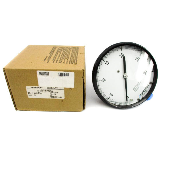 ASHCROFT 45-2462-SS-04L-30# 0-30PSI 4-1/2" NSMP