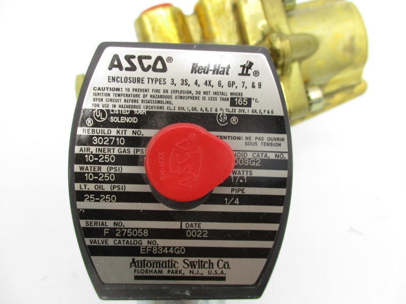 ASCO EF8344G0 110/120V 10-250PSI 1/4" NSMP