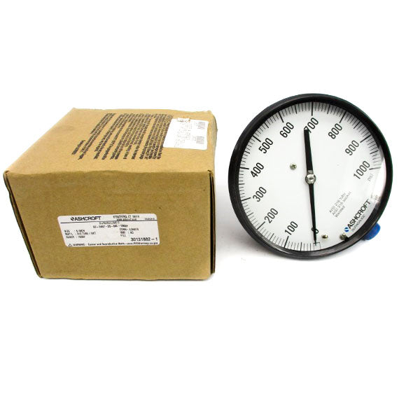 ASHCROFT 60-2462-SS-04L-1000# 0-1000PSI 6" NSMP