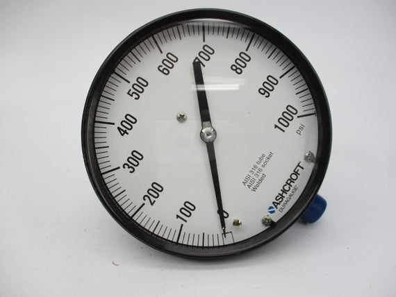 ASHCROFT 60-2462-SS-04L-1000# 0-1000PSI 6" NSMP