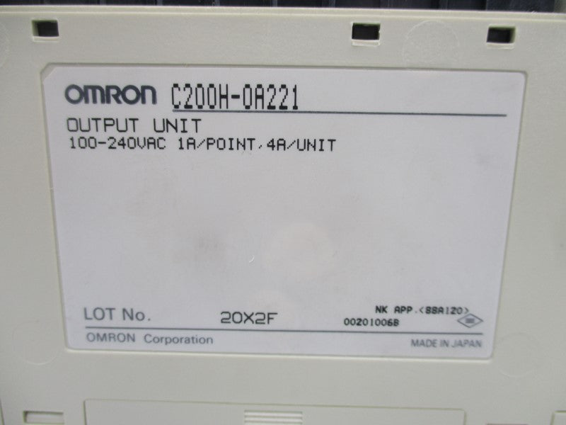 OMRON C200H-OA221 100-240VAC NSMP
