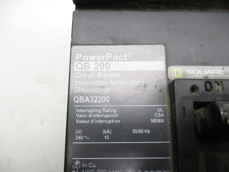 SQUARE D QBA32200 240V 200A UNMP