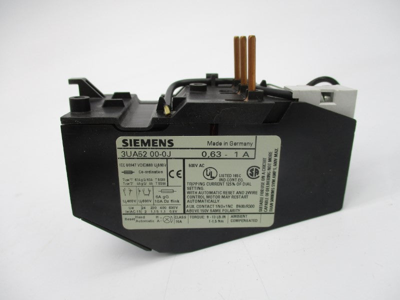 SIEMENS 3UA5200-0J 600VAC 0.63-1A (WH) NSMP