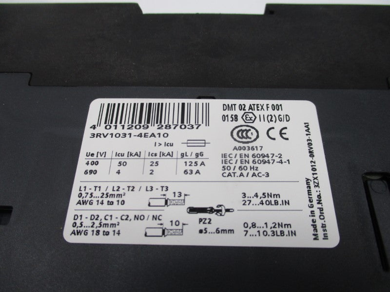 SIEMENS 3RV1031-4EA10 690V 22-32A NSMP