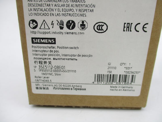SIEMENS 3SE5112-0BE01 240VAC 6A NSMP