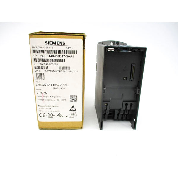 SIEMENS 6SE6440-2UD17-5AA1 380-480VAC 3.7A (AS PICTURED) NSMP