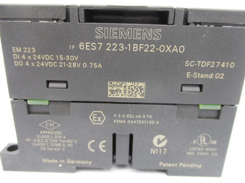 SIEMENS 6ES7223-1BF22-0XA0 24VDC 0.75A NSMP
